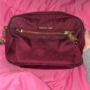 Michael Kors Wine Red Crossbody Bag